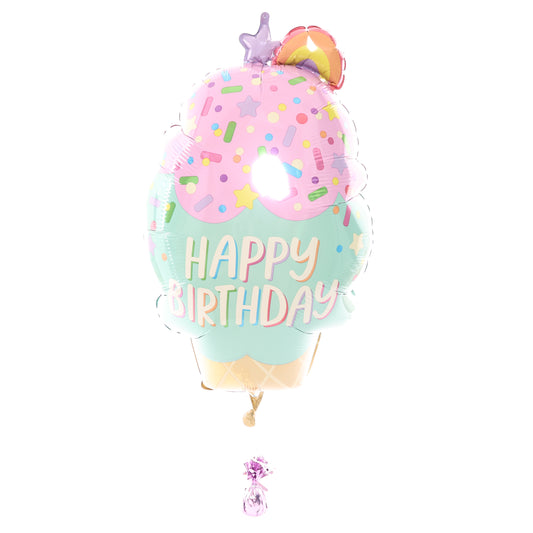 Happy Birthday Ice Cream Balloon, 30in